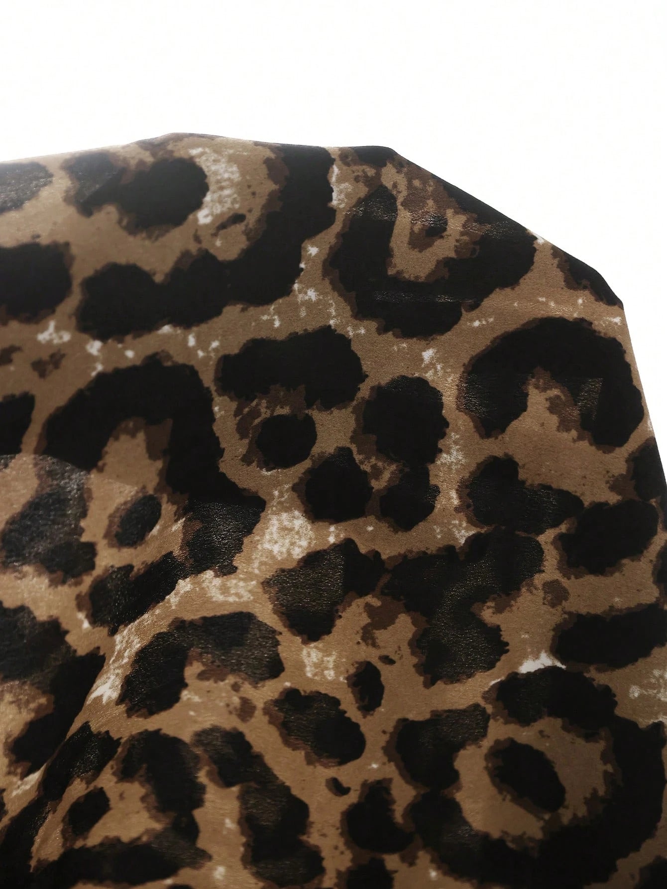 Feyla Women's Leopard Print V-Neck Long Sleeve Dress, Casual Everyday Wear