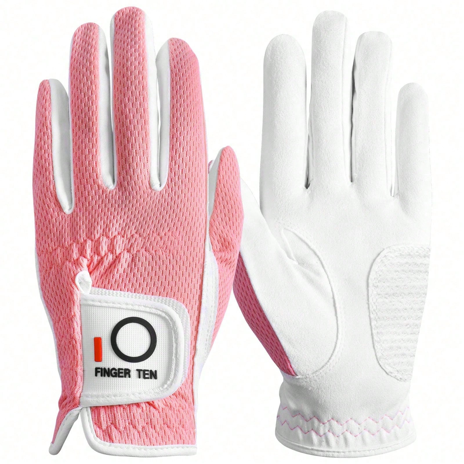 FINGER TEN 1pc Women's Golf Glove Left Hand, Breathable Mesh Material All-Weather Grip, Provides Excellent Feel And Performance, Suitable For Right-Handed Users