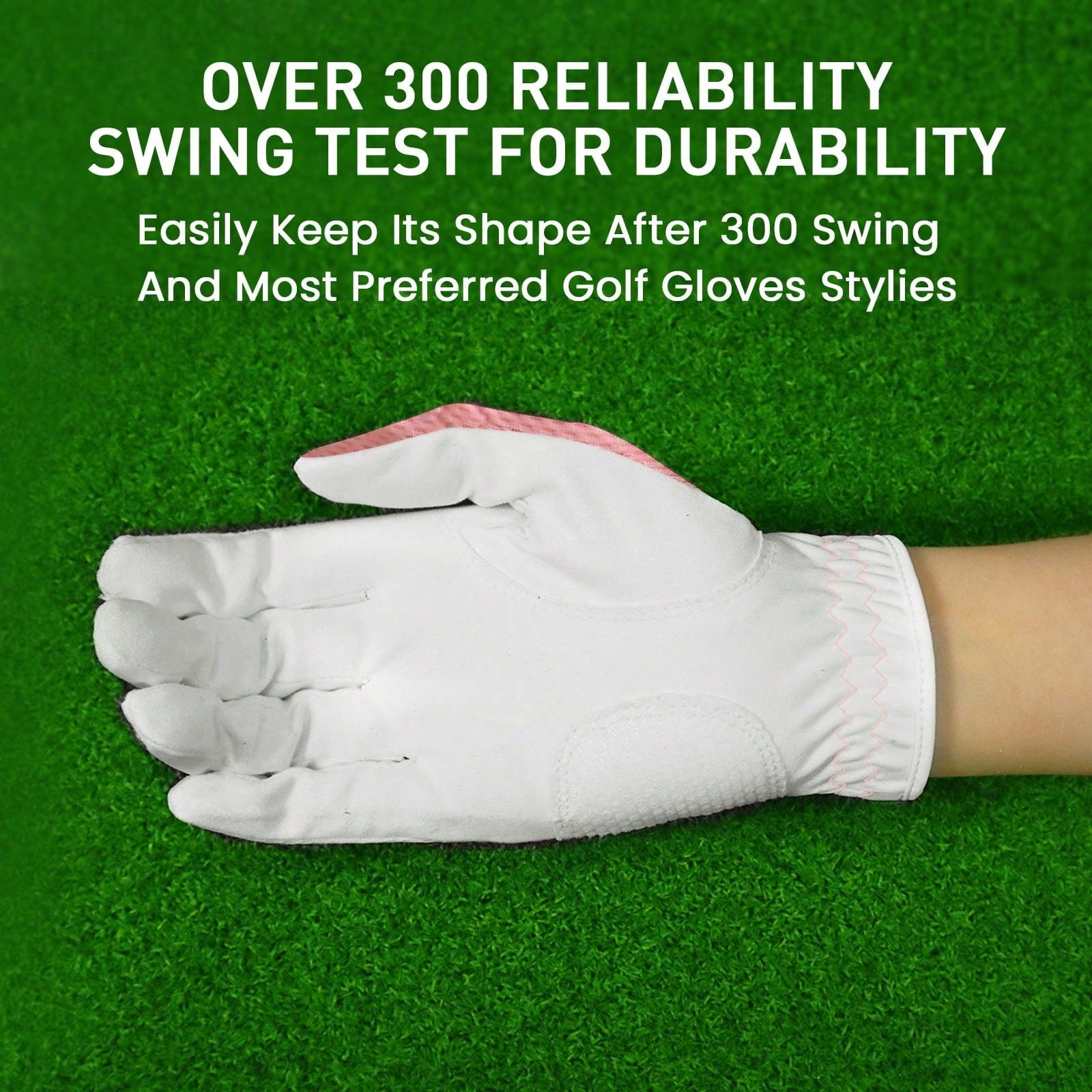 FINGER TEN 1pc Women's Golf Glove Left Hand, Breathable Mesh Material All-Weather Grip, Provides Excellent Feel And Performance, Suitable For Right-Handed Users