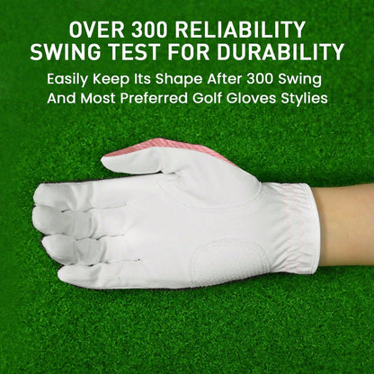 FINGER TEN 1pc Women's Golf Glove Left Hand, Breathable Mesh Material All-Weather Grip, Provides Excellent Feel And Performance, Suitable For Right-Handed Users