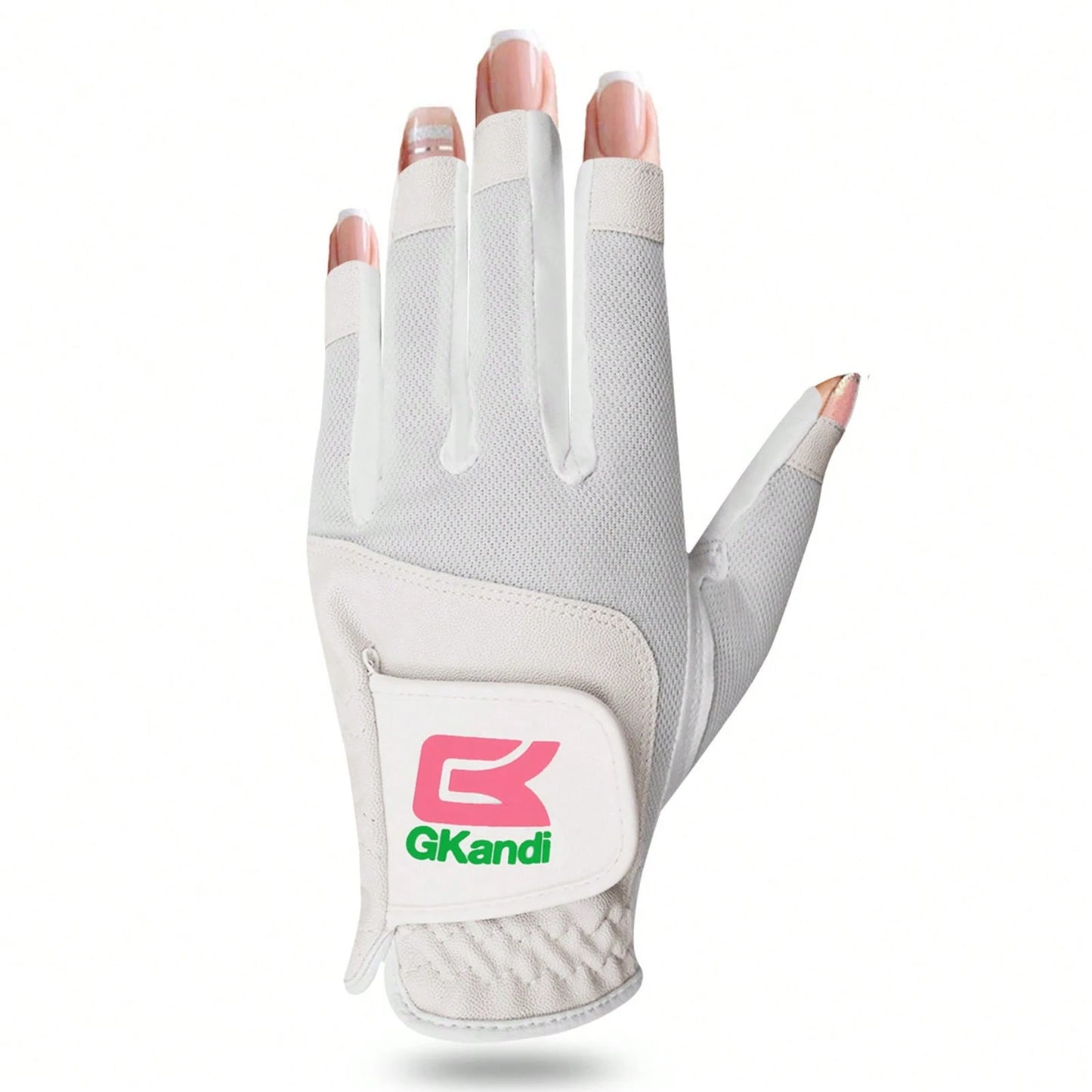 FINGER TEN 1pc Women's Golf Half-Finger Glove (Left Hand), Breathable All-Weather Comfortable Glove, Boost Swing Confidence, Perfect Gift For Female Golfers