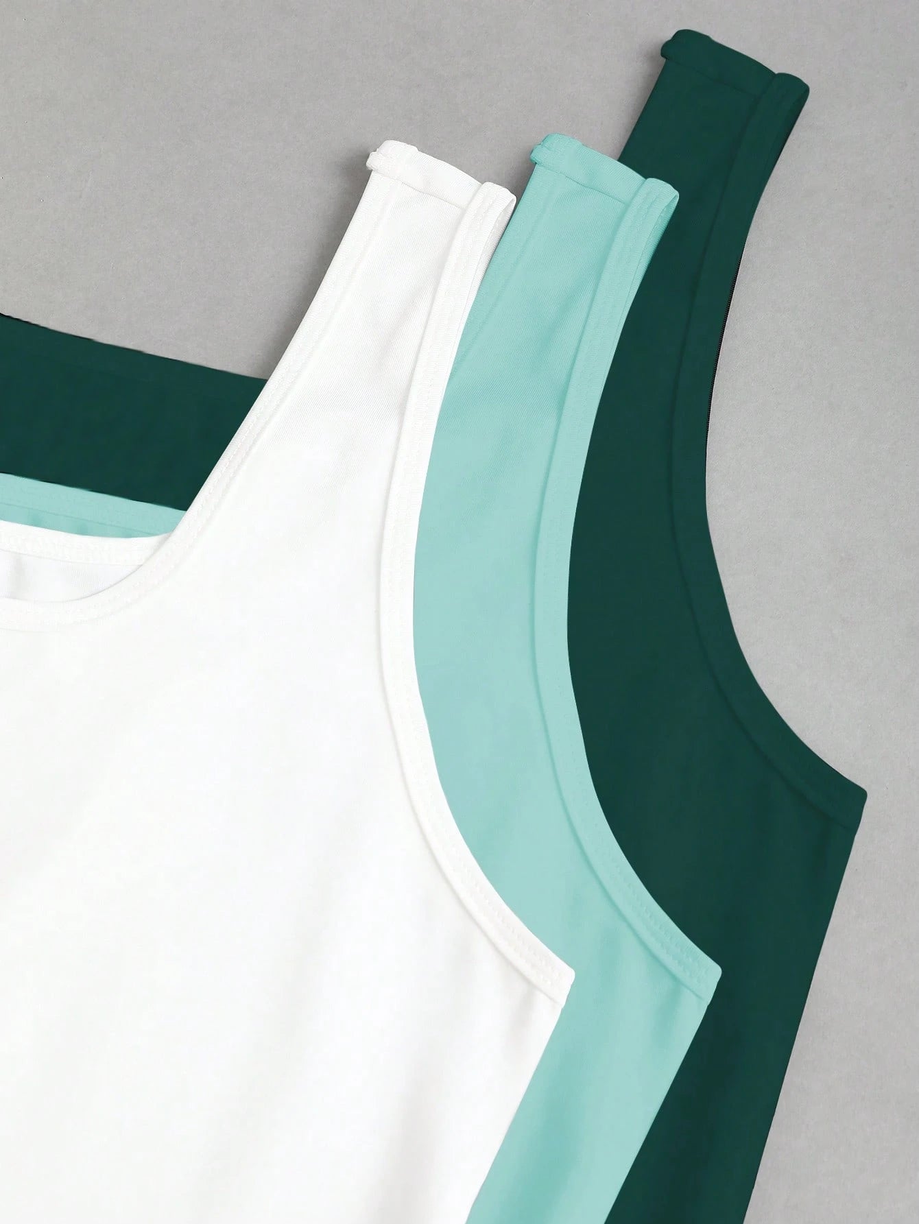 Flirla Plus Size Women Summer Short Square Neck Pleated Casual Tank Top