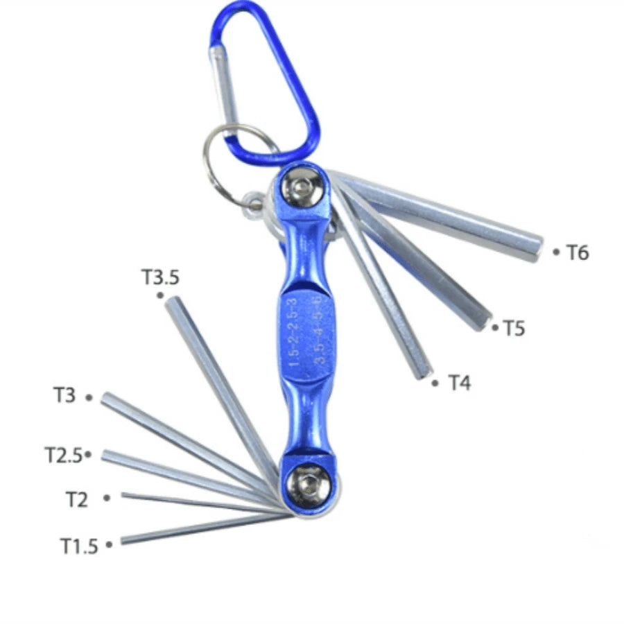 Folding Hex Wrench Metal Metric Allen Wrench Set Hexagonal Screwdriver Hex Key Wrenches Allen Keys Hand Tool Portable Set With