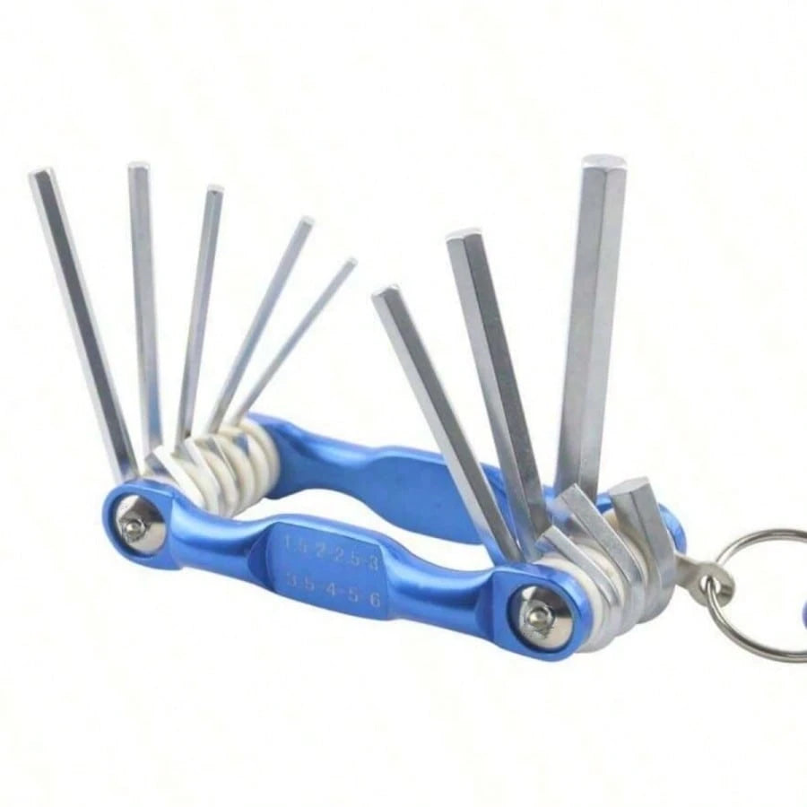 Folding Hex Wrench Metal Metric Allen Wrench Set Hexagonal Screwdriver Hex Key Wrenches Allen Keys Hand Tool Portable Set With