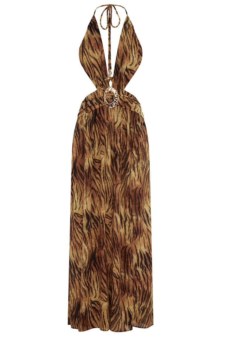 Fontana Maxi Dress - Tigress Brown
