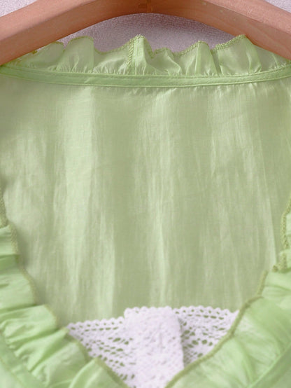 Franclia Plus Size Summer French Lace Patchwork Loose Casual Shirt, Relaxed Versatile