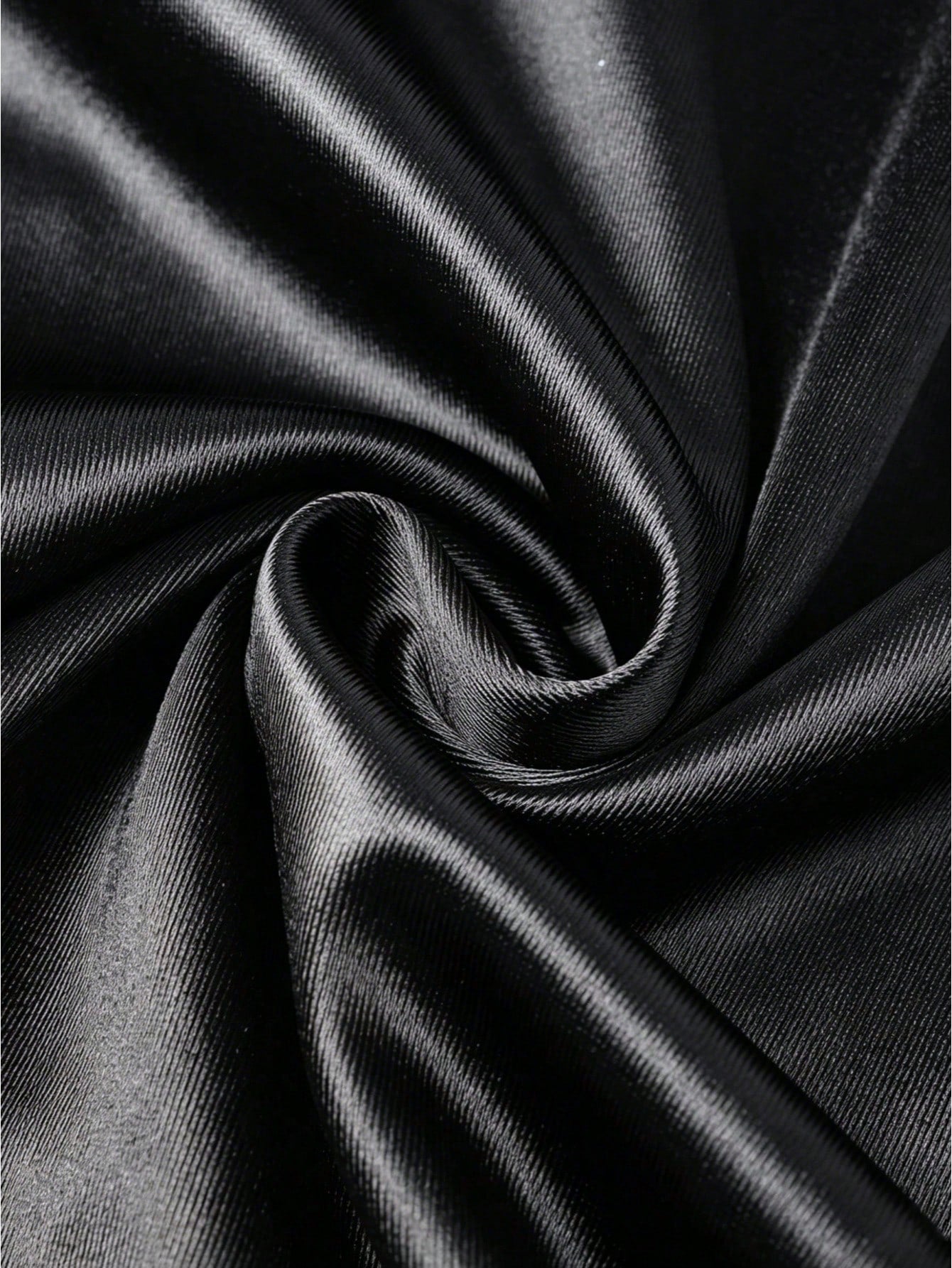 Franclia Women's Summer Elegant Black Satin Dress,V-Neck Sleeveless Mid-Length A-Line Date Night Party Outfit,Ruffle Trim Asymmetric Hem Slit Holiday