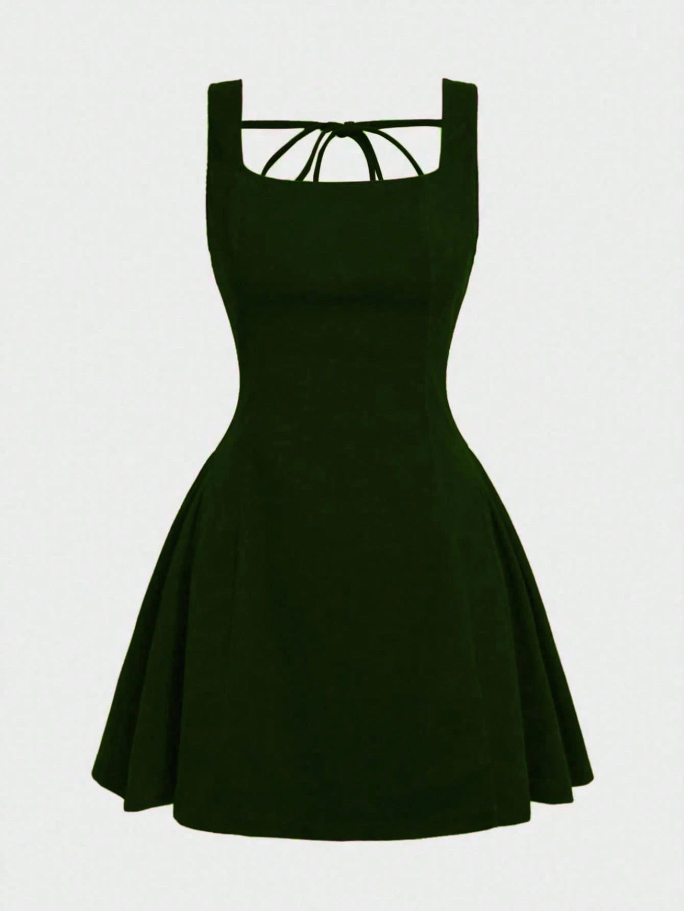 French Elegant Romantic Daily, Date, Holiday, Formal Evening Velvet Vintage Open Back Cinched Waist Mini Dress Summer Party