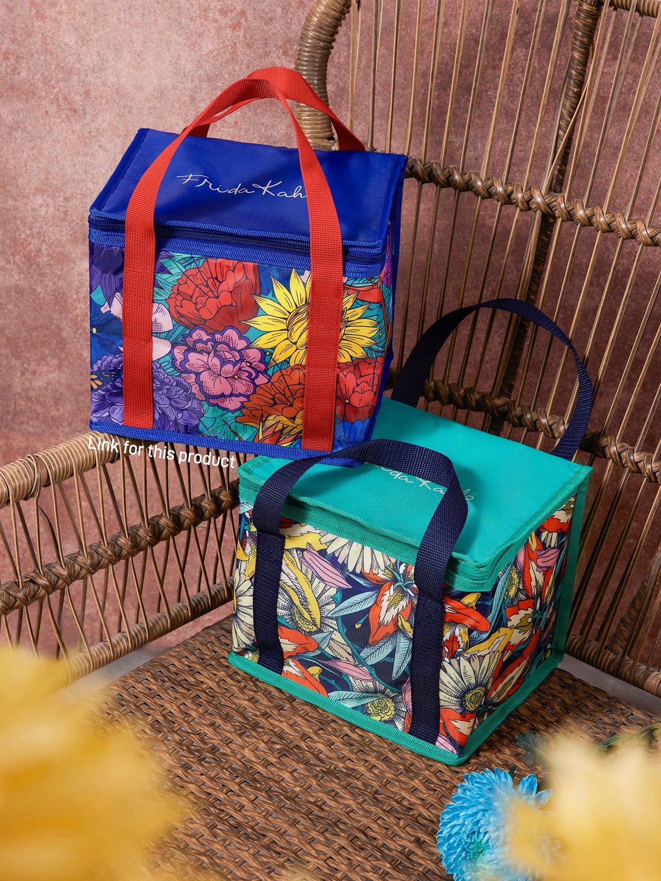 Frida Kahlo X 1 Art Printed Insulated Lunch Bag To Keep Food Warm Or Cold, Picnic Bag, Large Capacity, Holds Lunch Boxes And Drinks, Suitable For Picnic, Camping, Travel, Family, Family, Student