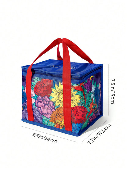 Frida Kahlo X 1 Art Printed Insulated Lunch Bag To Keep Food Warm Or Cold, Picnic Bag, Large Capacity, Holds Lunch Boxes And Drinks, Suitable For Picnic, Camping, Travel, Family, Family, Student