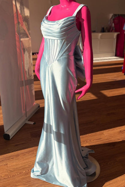 Fuchsia Fitted Long Formal Dress with A Bow