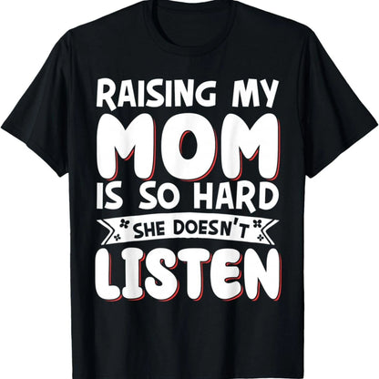 Fun Parenting T-Shirts, Suitable For Everyday Wear; Crew Neck Short-Sleeved Casual Shirts, Suitable For Moms And Dads.