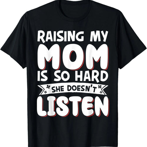 Fun Parenting T-Shirts, Suitable For Everyday Wear; Crew Neck Short-Sleeved Casual Shirts, Suitable For Moms And Dads.