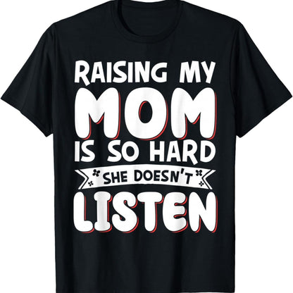 Fun Parenting T-Shirts, Suitable For Everyday Wear; Crew Neck Short-Sleeved Casual Shirts, Suitable For Moms And Dads.