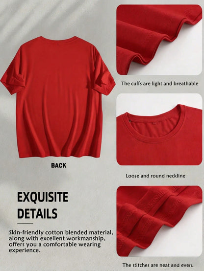 Game Day Football Print Women's Colored Cotton T-Shirt,Understated Luxury Casual Tee Y2K Style With Digital Print An Excellent Gift For Friends