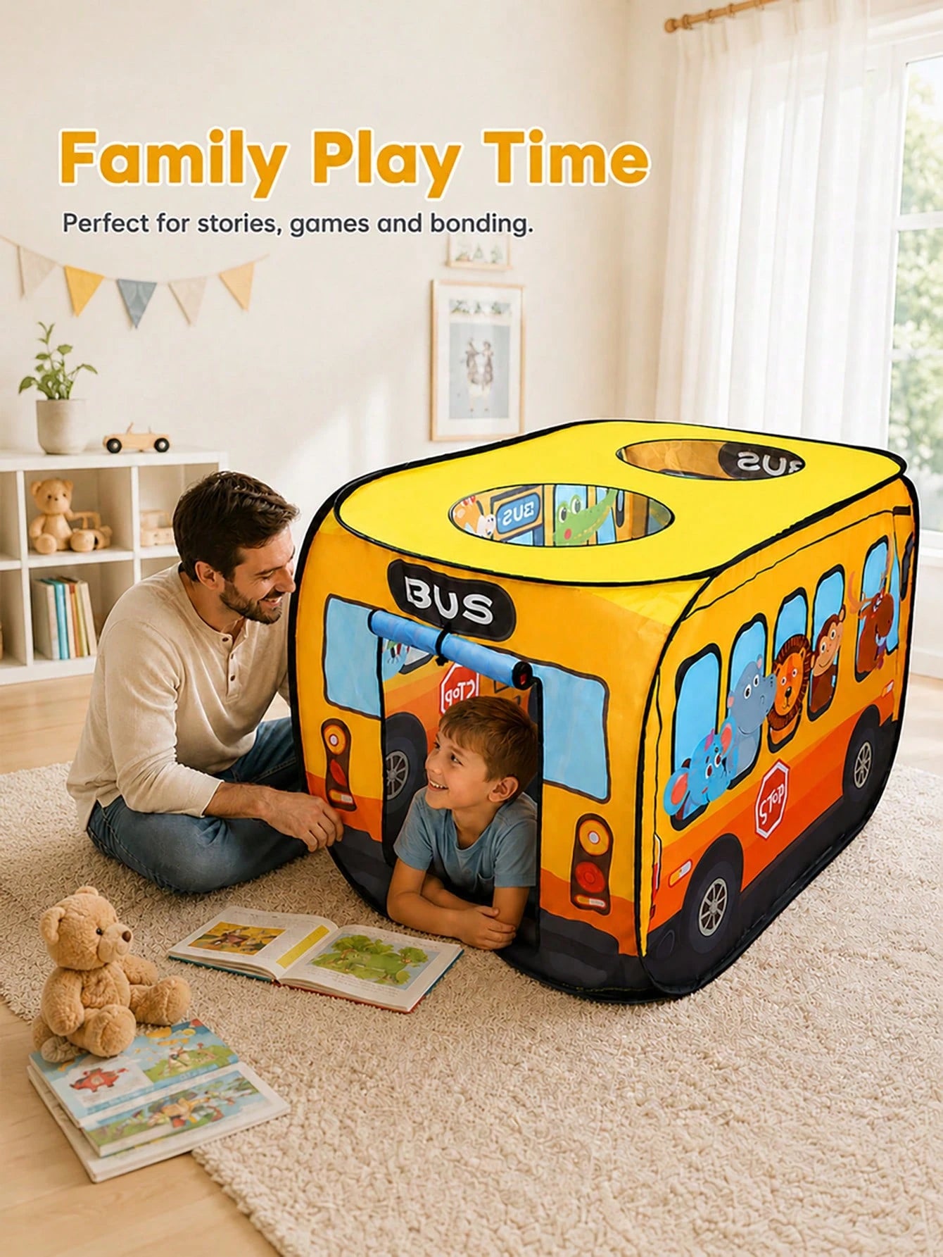 Game Tent Car Educational Play House Indoor Outdoor Toy Portable Foldable No Assembly Required Boys Girls Back To School Christmas Halloween Thanksgiving Children's Day Party Gift