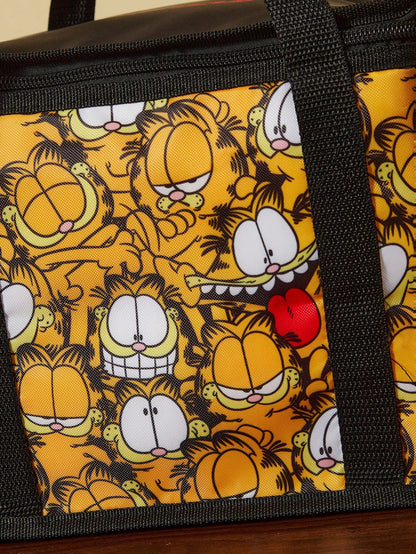 GARFIELD| 1 Cartoon Character Printed Thermal Insulation Lunch Bag, Which Can Be Kept Warm Or Cold, Picnic Bag, Large Capacity, Can Hold Lunch Boxes And Drinks, Suitable For Picnic, Camping, Tr