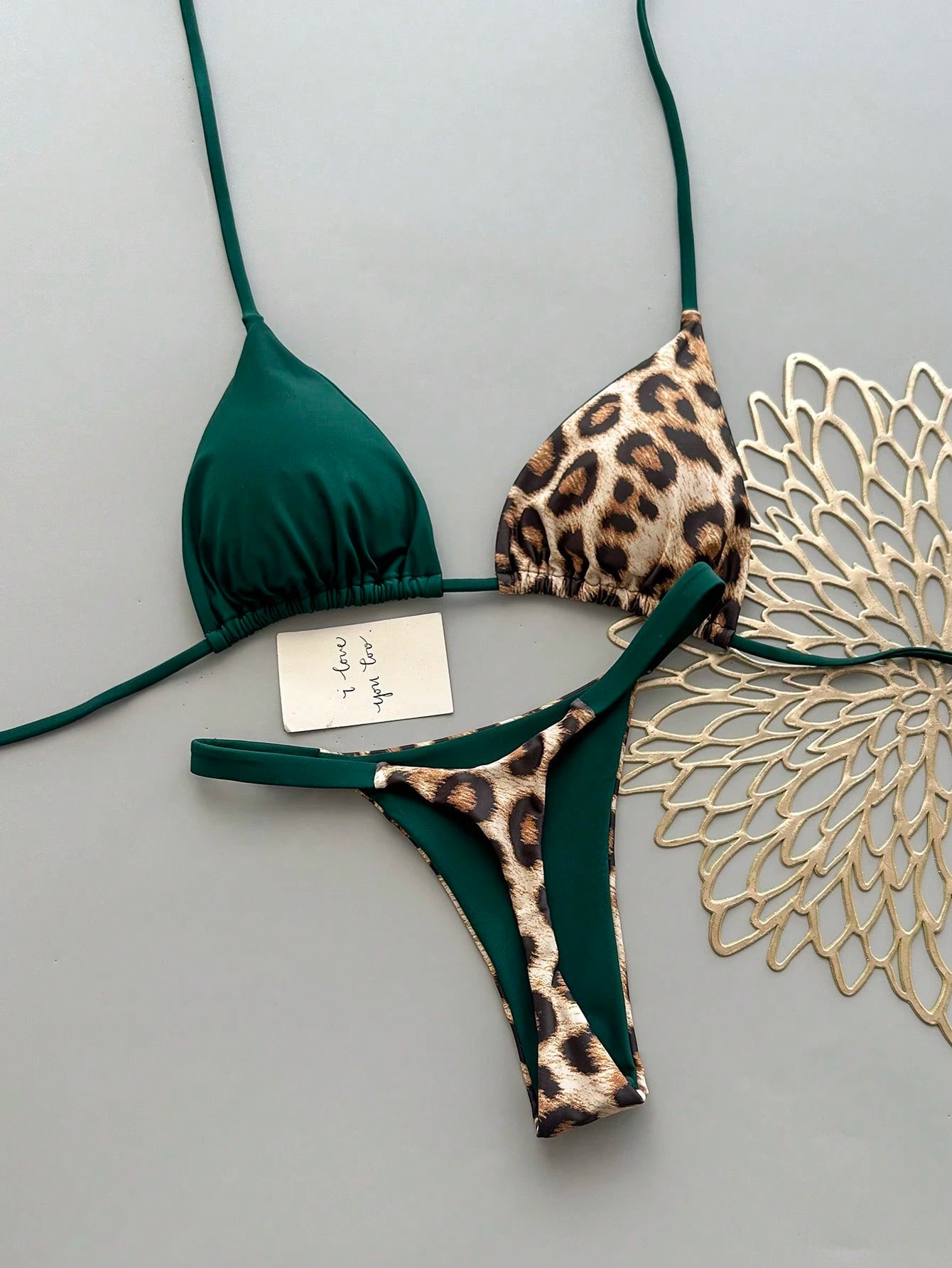 Geometric & Tropical Floral Print Casual Cute Elegant Sexy Bohemian Style Tie-Front Bikini Swimwear Set For Women, Summer Beach Vacation
