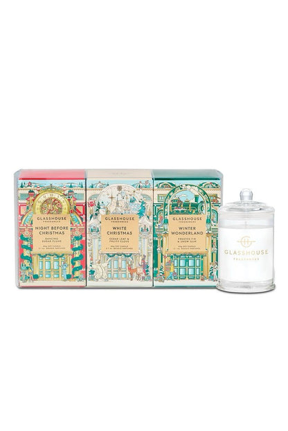 Glasshouse Christmas Candle Trio