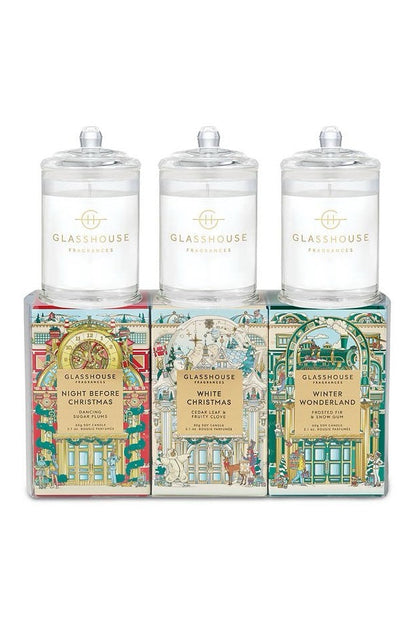 Glasshouse Christmas Candle Trio