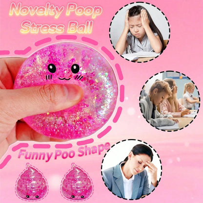 Glitter Poop Squishy Toys For Kids, Cute Soft Squeeze Sensory Fidget Set, Stress Relief Toy For Party Favors, Classroom Rewards, Birthday Gifts
