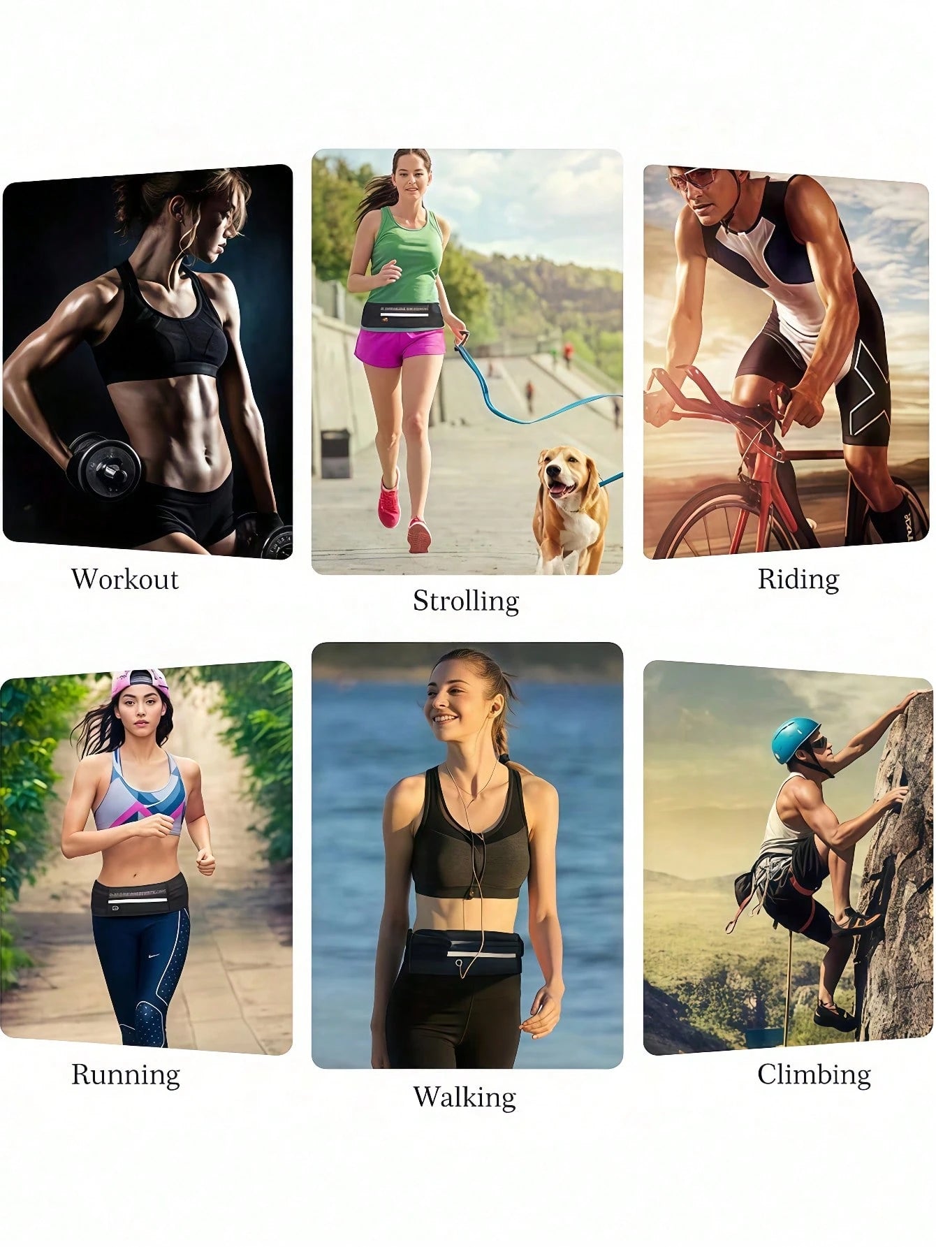 Glow Belt Bag With Adjustable Strap And Water Bottle Pocket Carry Phone High-Stretch Running Waist Bag Men And Women Reflective Strips Design For Night Running For Outdoors Workout Traveling Casual Hi