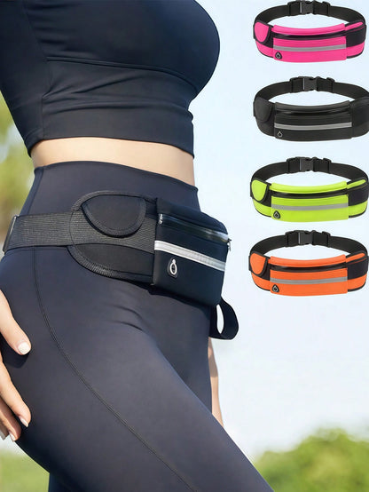 Glow Mode Luminous Waist Bag, Professional Anti-Bounce Running Waist Bag For Women, With Adjustable Shoulder Strap, Waterproof Sports Waist Bag, Outdoor Fitness Travel Casual Running Hiking Cycling Ru