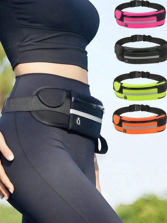 Glow Mode Luminous Waist Bag, Professional Anti-Bounce Running Waist Bag For Women, With Adjustable Shoulder Strap, Waterproof Sports Waist Bag, Outdoor Fitness Travel Casual Running Hiking Cycling Ru