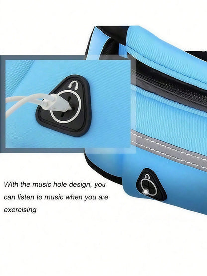 Glow Mode Luminous Waist Bag, Professional Anti-Bounce Running Waist Bag For Women, With Adjustable Shoulder Strap, Waterproof Sports Waist Bag, Outdoor Fitness Travel Casual Running Hiking Cycling Ru