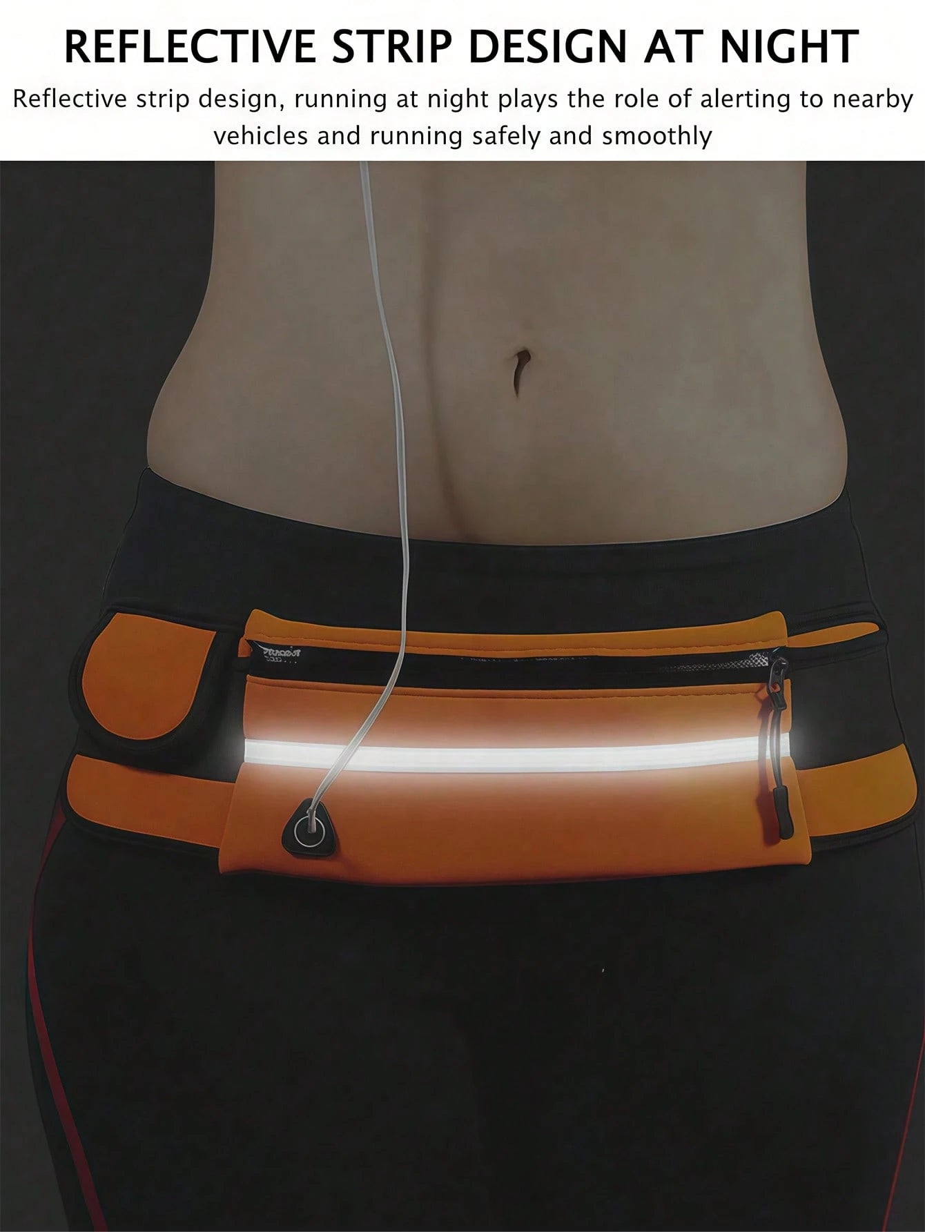 Glow Mode Luminous Waist Bag, Professional Anti-Bounce Running Waist Bag For Women, With Adjustable Shoulder Strap, Waterproof Sports Waist Bag, Outdoor Fitness Travel Casual Running Hiking Cycling Ru