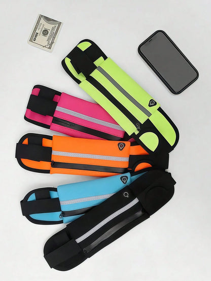 Glow Mode Luminous Waist Bag, Professional Anti-Bounce Running Waist Bag For Women, With Adjustable Shoulder Strap, Waterproof Sports Waist Bag, Outdoor Fitness Travel Casual Running Hiking Cycling Ru