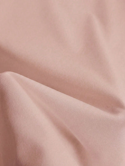 GlowEve CURVE Plus Size Women Elegant Blush Pink Summer T-Shirt,Formal Wedding Ninang Faux Pearl Decor Round Neck Short Sleeve Classy Jewelry Embellished Blouse Top