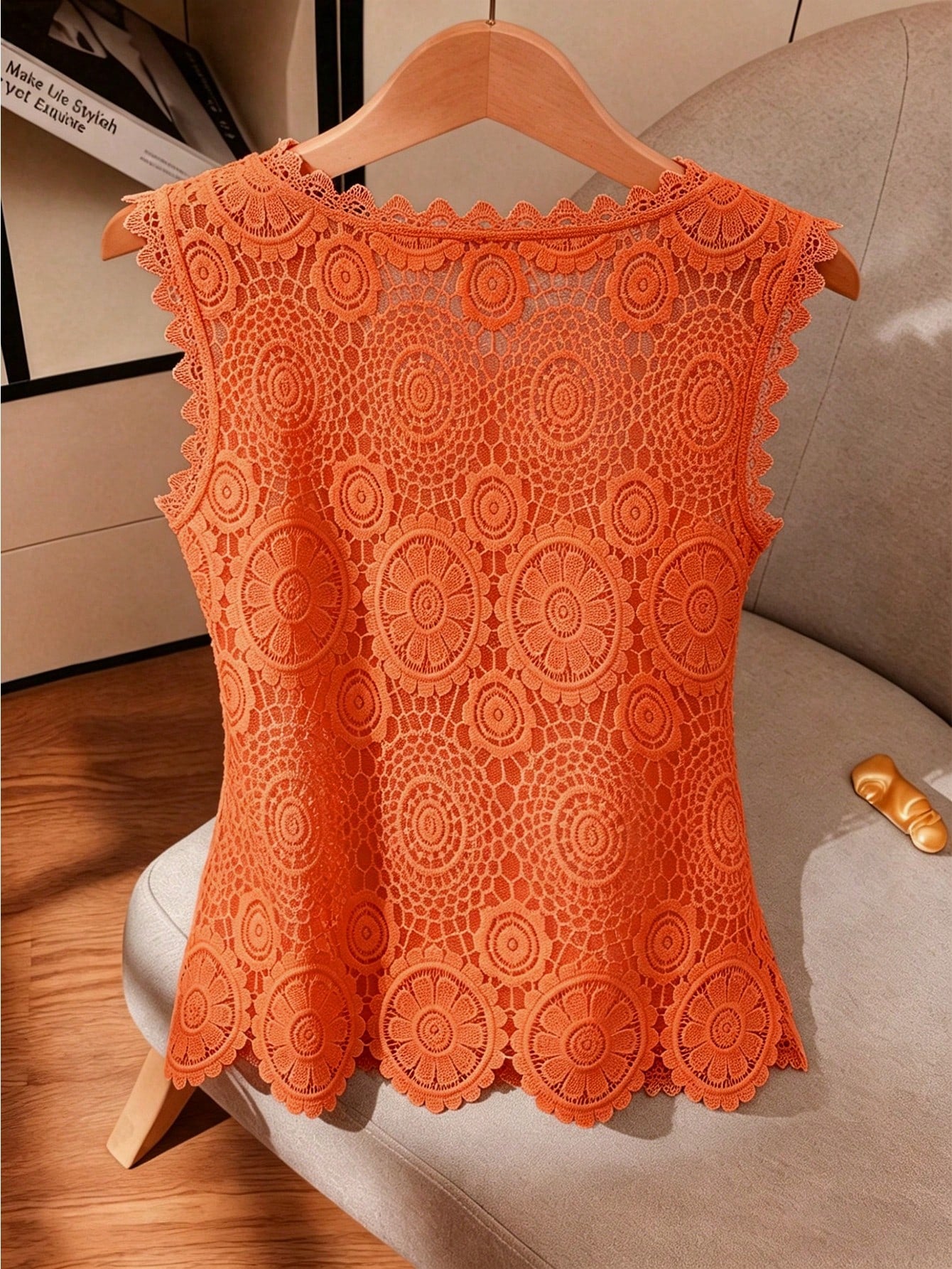 GlowEve CURVE Plus Size Women Fashionable Hollow Lace Elegant Casual Camisole