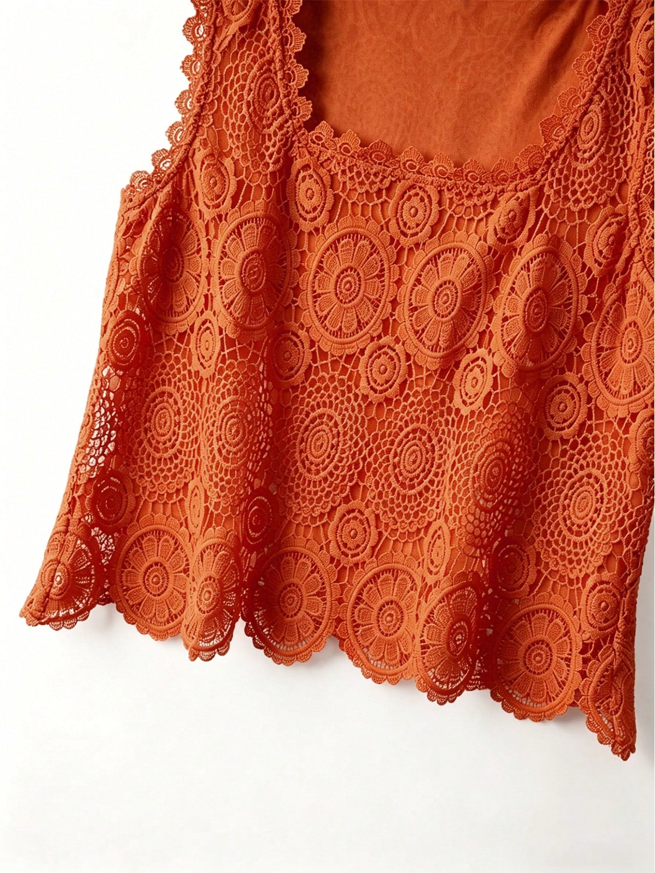 GlowEve CURVE Plus Size Women Fashionable Hollow Lace Elegant Casual Camisole