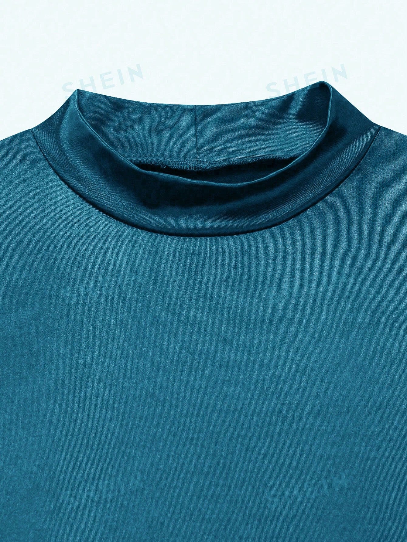 GlowEve Women's Elegant Summer Satin Teal Blue Dress,High Neck Sleeveless Pleated Waist Lace Trim Party Dress,Night Out Fashionable Resort Wear Outfit