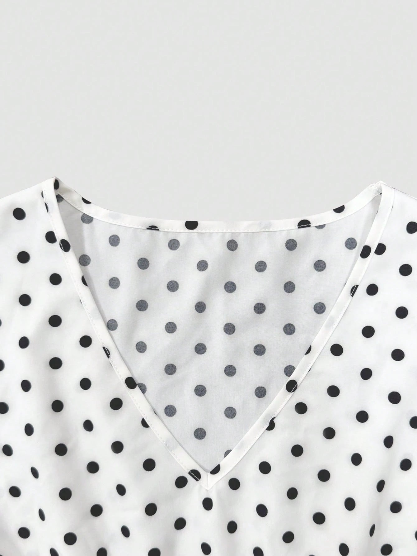 GlowEve Women's V-Neck Short Sleeve Waist-Cinching Polka Dot Midi Dress For Beach Vacation
