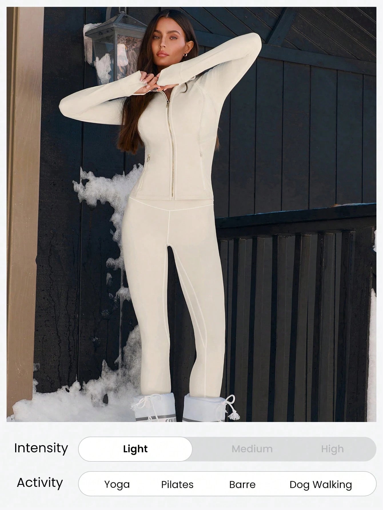 GLOWMODE FeatherFit™ Slim-It Streamline Performance Secure Pockets Zip Up Long Sleeve Jacket Low Impact Yoga Pilates Daily Valentine's Day