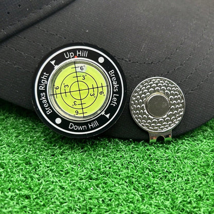 Golf Ball Marker, Slope Reader, Putter Ball Marker, Golf Level Measurement Tool With Magnetic Hat Clip