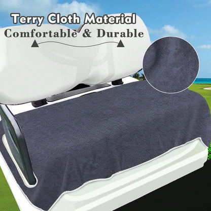 Golf Cart Seat Covers For 2/4-Seater, Microfiber Seat Towel Blanket, Keeps Seats Cool, Clean & Comfortable, Fits EZGO, Club Car, 52 X 32 Inch