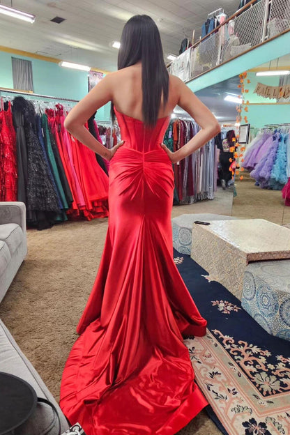 Gorgeous Red Mermaid Long Prom Dress