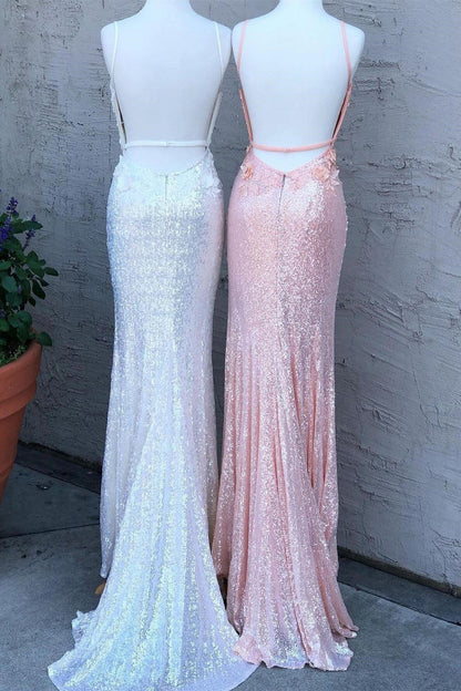 Gorgeous Royal Blue Sequins Mermaid Long Formal Dress