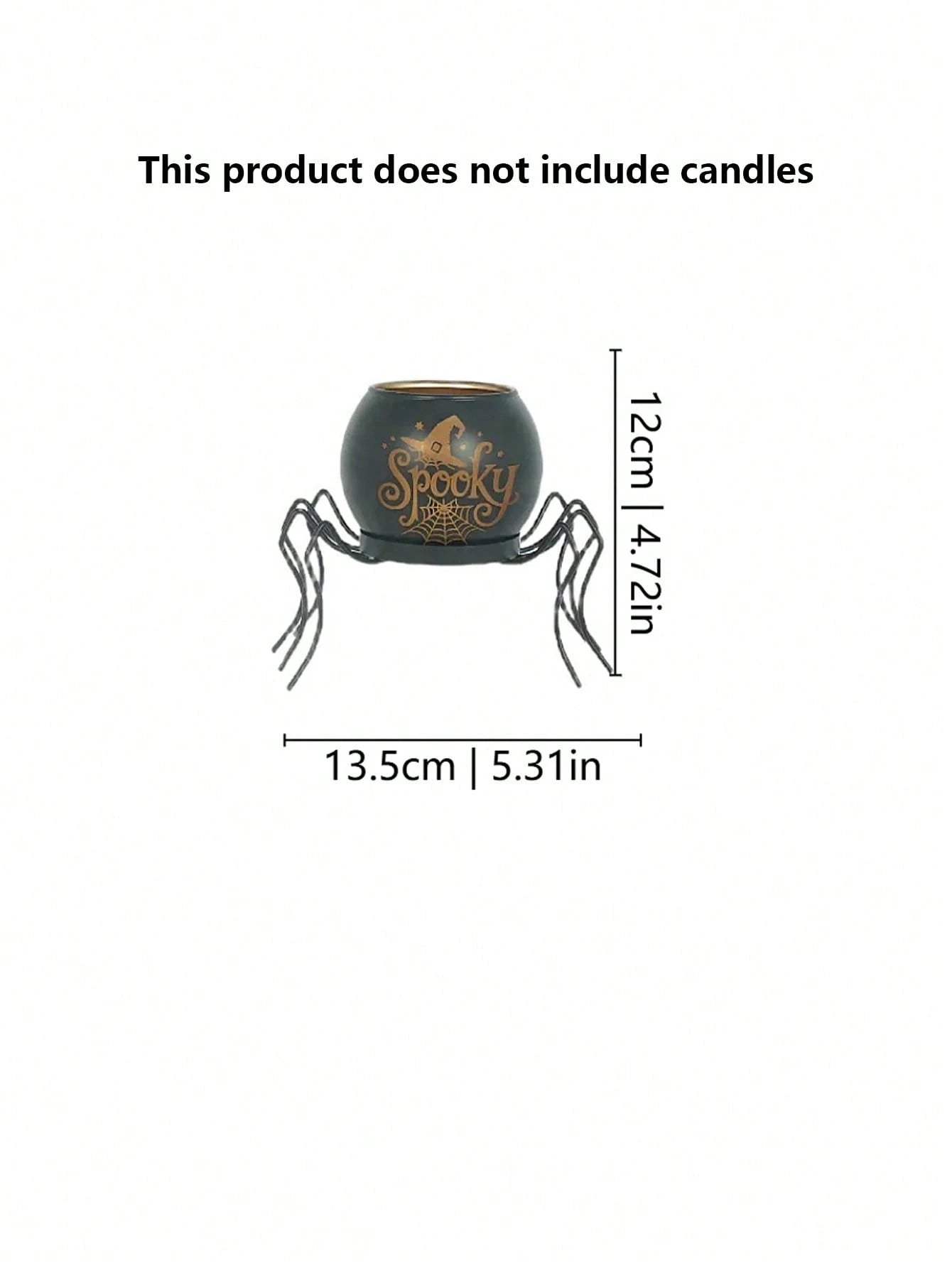 Gothic Spooky Spider Tealight Holder Halloween Christmas Witch Pumpkin Candle Cup Holiday Aesthetic Room Decor