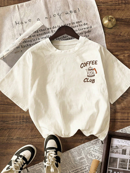 Graphic T-Shirt, Women'S Casual Round Neck Short Sleeve Solid Color T-Shirt, Minimalist Fashion Suitable For Summer