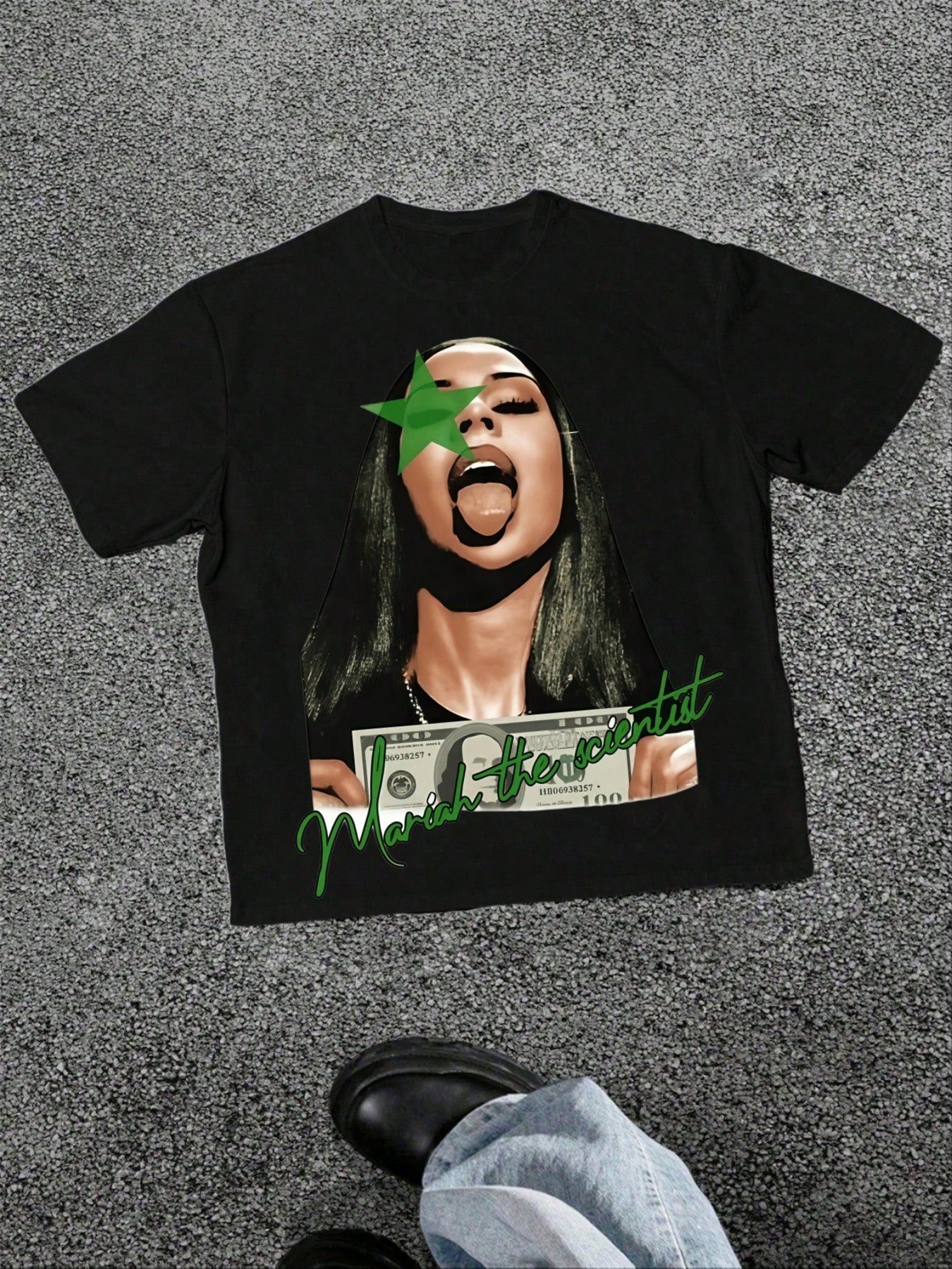 Graphic Tee,Printed Casual Versatile Round Neck Short Sleeve T-Shirt