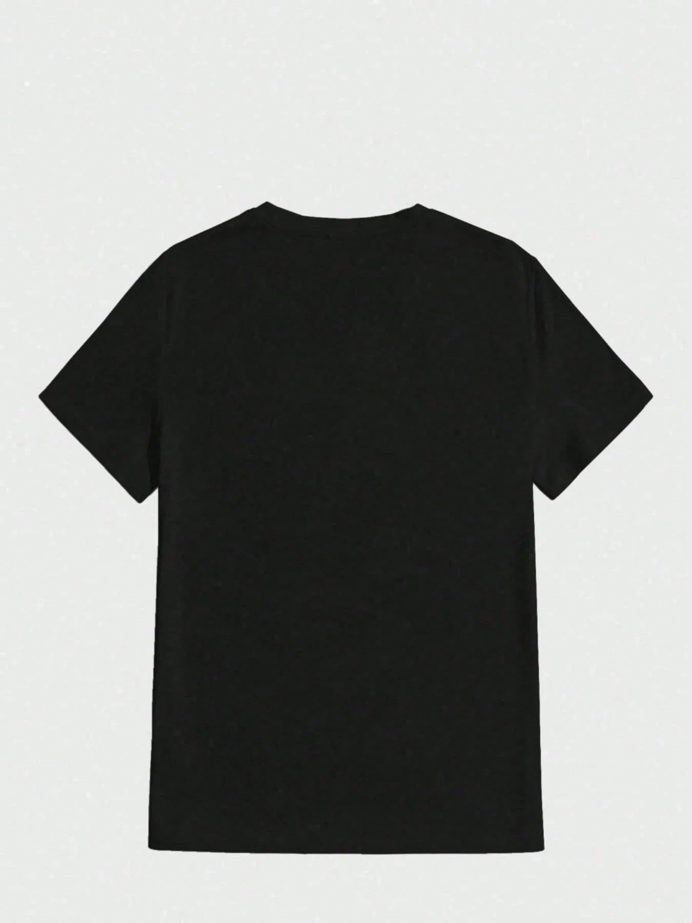 Graphic Tee,Printed Casual Versatile Round Neck Short Sleeve T-Shirt