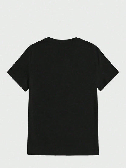 Graphic Tee,Printed Casual Versatile Round Neck Short Sleeve T-Shirt