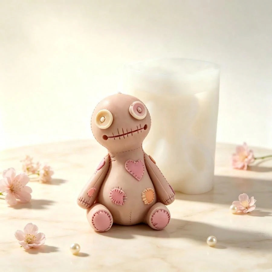 Halloween Cursed Doll Silicone Candle Mold, DIY Ghost Doll Shaped Craft Mold For Plaster, Resin, Soap, Cement Casting, Handmade Holiday Gift, Halloween Atmosphere Decoration