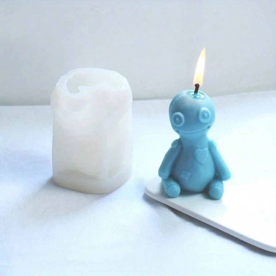 Halloween Cursed Doll Silicone Candle Mold, DIY Ghost Doll Shaped Craft Mold For Plaster, Resin, Soap, Cement Casting, Handmade Holiday Gift, Halloween Atmosphere Decoration