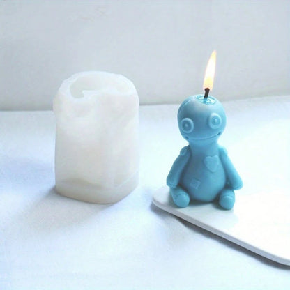 Halloween Cursed Doll Silicone Candle Mold, DIY Ghost Doll Shaped Craft Mold For Plaster, Resin, Soap, Cement Casting, Handmade Holiday Gift, Halloween Atmosphere Decoration