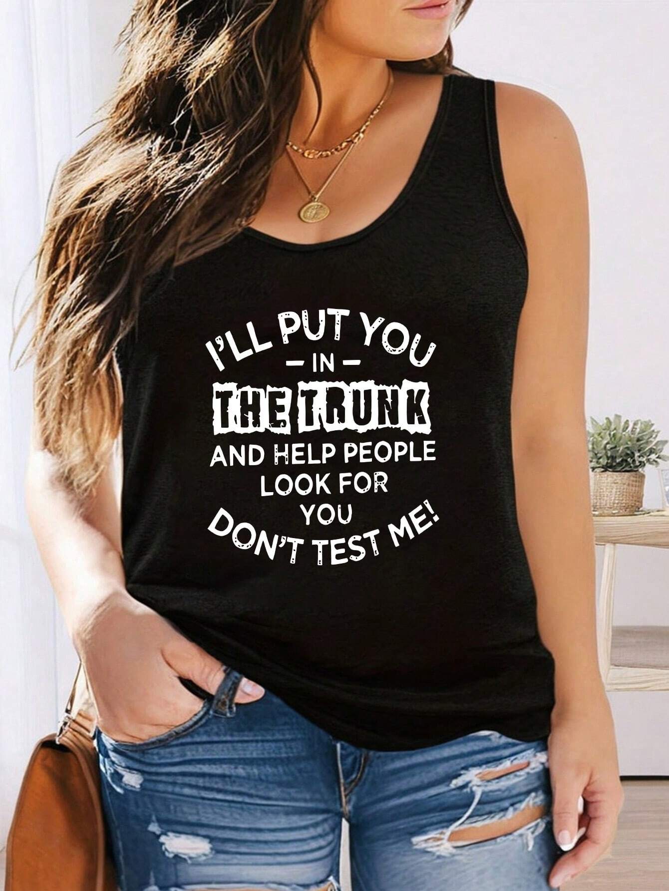 Halloween Print Plus Size Shirt Women's Round Neck Short Sleeve Casual Cotton T-Shirt